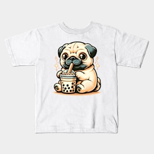 Kawai Cute Pug Kids T-Shirt